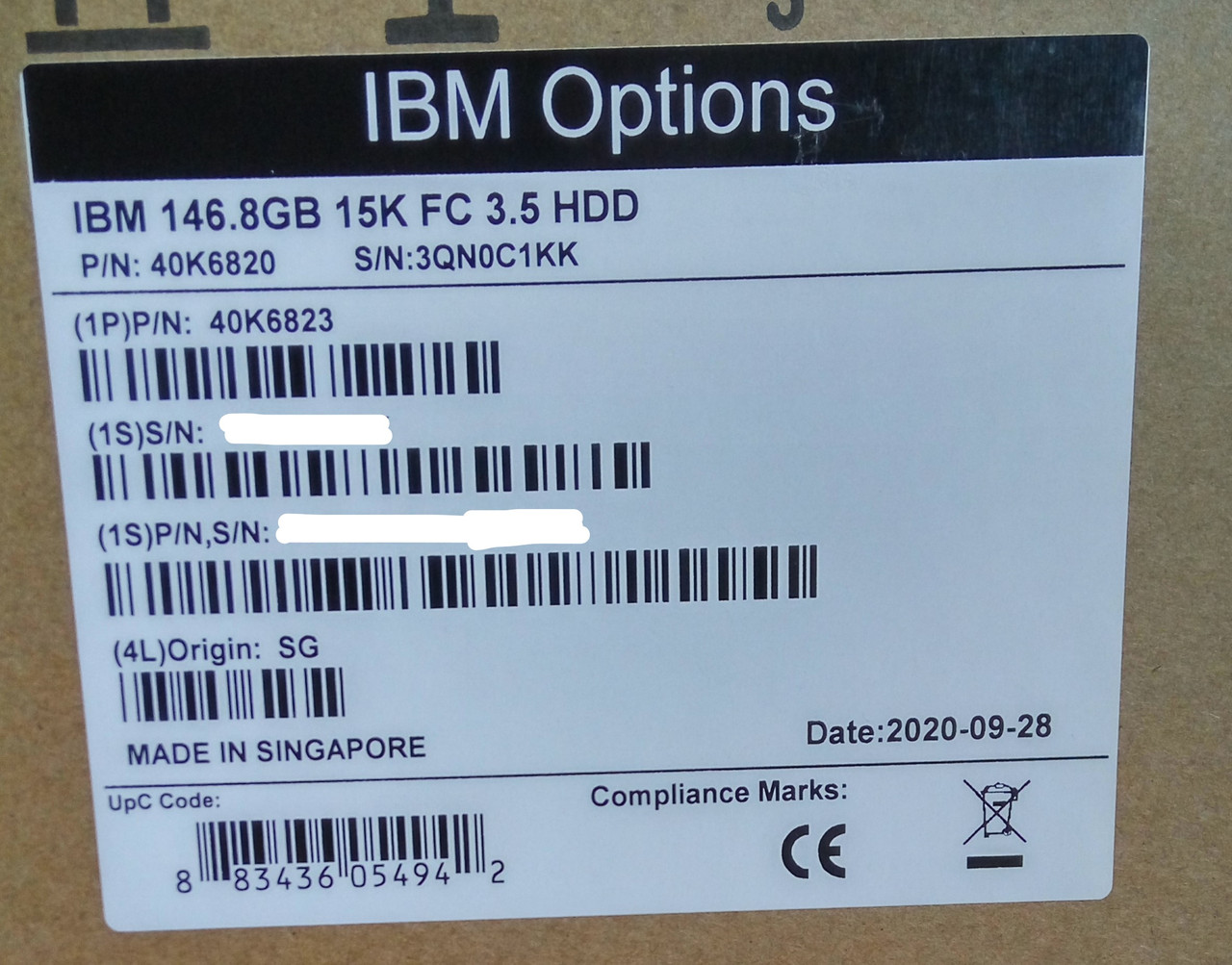 40K6820 40K6823 40K6857 Жесткий диск IBM 146GB 15K 4G 3.5 FC-AL - фото 3 - id-p70071439