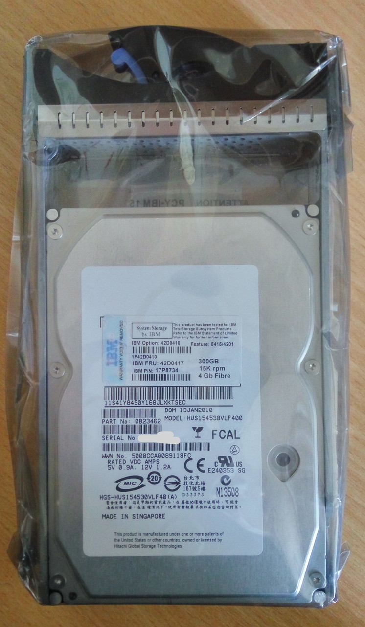 42D0410 42D0417 HDD IBM 300GB 15K 4G 3.5 (U4096) 40pin FC - фото 3 - id-p73428559