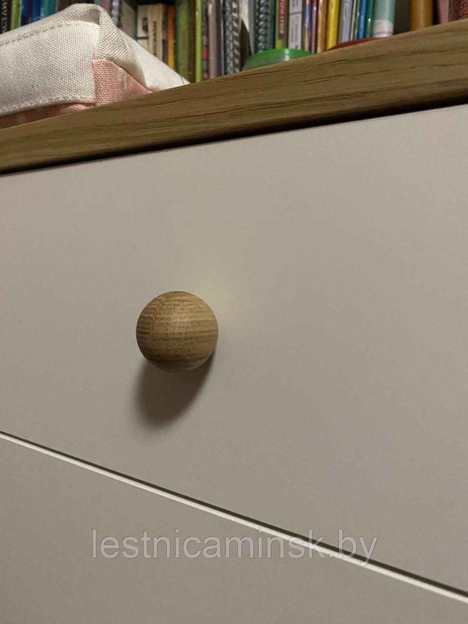 Ручка для мебели деревянная (РМ 12) из дуба или ясеня. Диаметр 30 мм. Шлифованные под покрытие. - фото 2 - id-p159239197