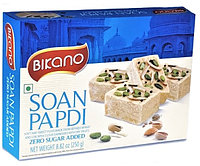 Соан Папди Лайт Без Сахара (Bicano Soan Papdi), 250г - воздушная индийская халва с миндалем и фисташками