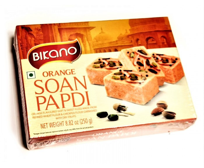 Соан Папди Апельсин с орехами (Bicano Orange Soan Papdi), 250г - воздушная индийская халва