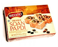 Соан Папди Апельсин с орехами (Bicano Orange Soan Papdi), 250г - воздушная индийская халва