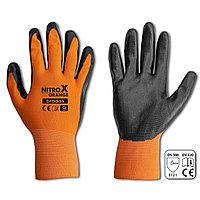 Перчатки Nitrox трикотажные с нитриловым покр., оранж., размер 8