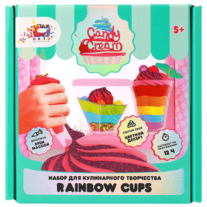 Набор крем-массы для моделирования "TM Candy Cream" Rainbow cups