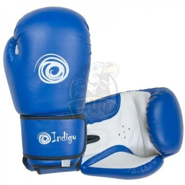 Перчатки боксерские Indigo ПВХ (синий) (арт. PS-799) - фото 1 - id-p160753687