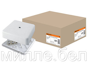 Коробка распаечная КР 75х75х20 ОП с клем. колодкой белая IP40 TDM