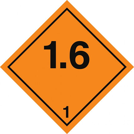 Наклейка: Знак опасности 1.6 (Взрывчатые вещества и изделия) 250х250 мм, фото 2