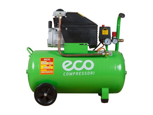 Компрессор ECO AE-501-1 (260 л/мин, 8 атм, коаксиальный, масляный, ресив. 50 л, 220 В, 1.80 кВт) - фото 1 - id-p160781603