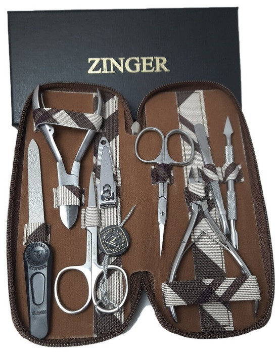 Маникюрный набор Zinger 7106 (8 предметов) КЛЕТКА