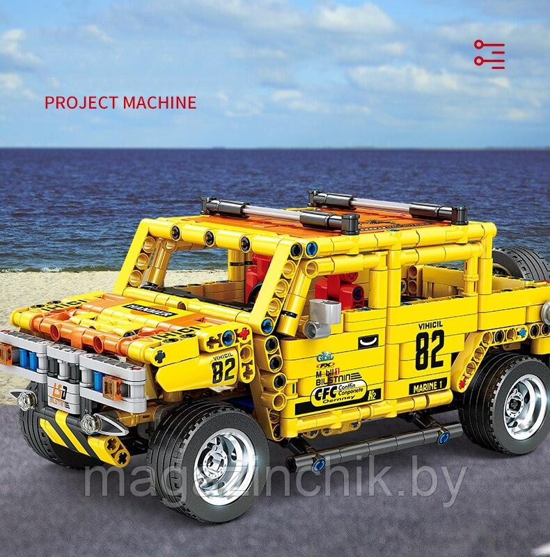 Конструктор Hummer H2 желтый, KY1034, инерция, аналог Лего Техник - фото 5 - id-p160786964