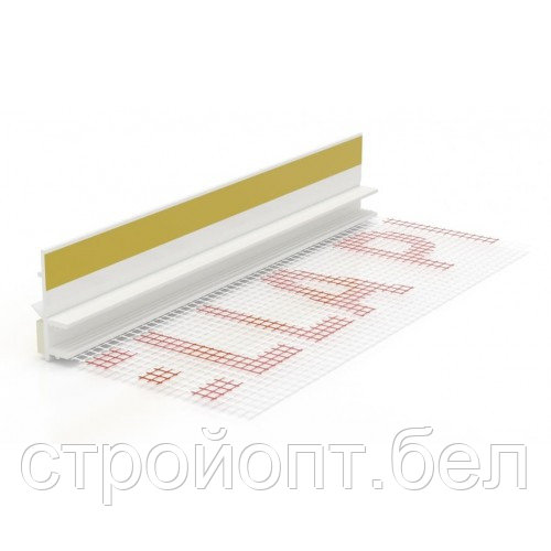 Оконный профиль примыкающий с сеткой BellaPlast (белый), 6 мм, 2,5 м, Польша - фото 1 - id-p160788674