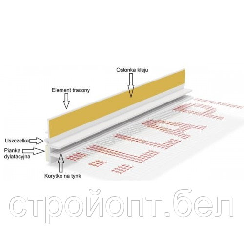 Оконный профиль примыкающий с сеткой BellaPlast (графитовый), 6 мм, 2,5 м, Польша - фото 3 - id-p160789671