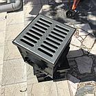 Дождеприемник со стальной решеткой Steelot 300x300 + корзина + 2 перегородки, фото 2