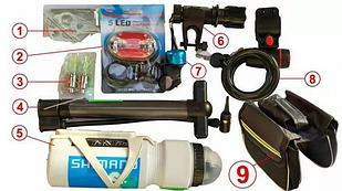 Набор инструментов для велосипеда из 9 предметов