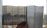 Кровельный монолитный поликарбонат Серый 0,8 мм, волна 70/14мм, лист 1050*2000мм Borrex, фото 5