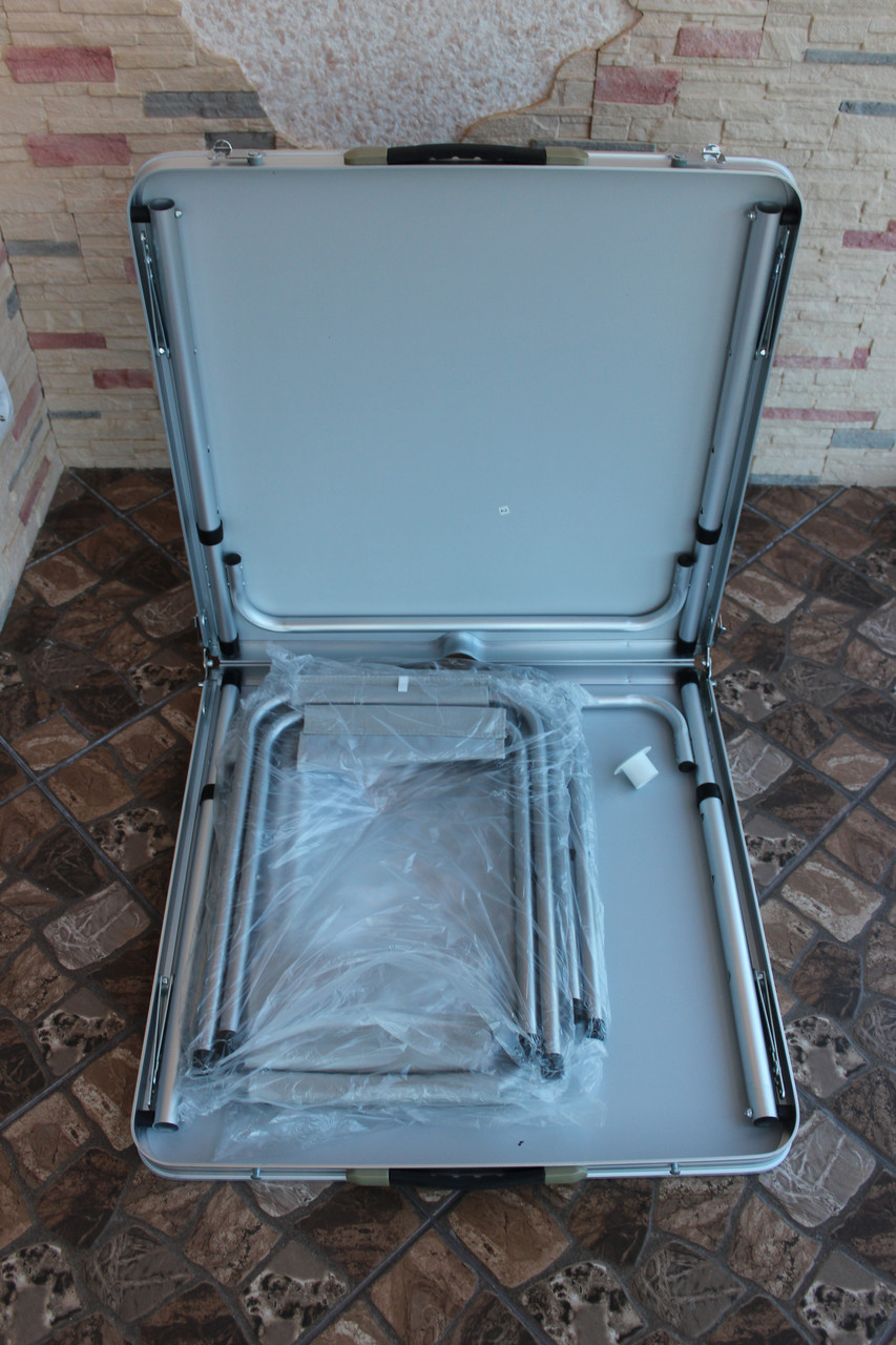 Туристический раскладной стол чемодан AUSINI Коричневый (120х60х70), 4стула - фото 8 - id-p160795366