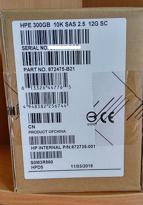 872475-B21 872735-001 Жесткий диск HP 300GB 10K 12G 2.5 SAS SC DS G8-G10, фото 2