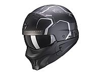 Шлем SCORPIONEXO EXO-COMBAT EVO RAM матовый - черный-серебристый XXL
