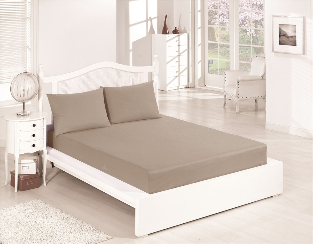 Набор DO&CO LOFT простынь на резинке 180х200 + 2 нав. 50х70 (серо-коричневый) 10800