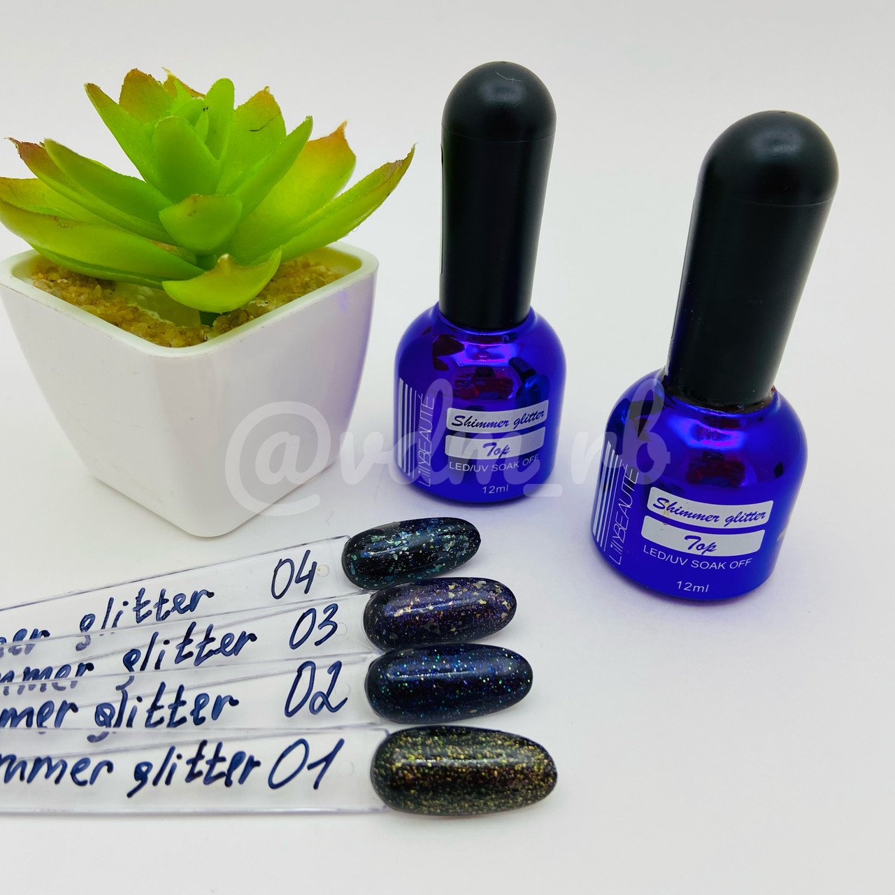 LIlly Beaute SHIMMER Top Coat 12 ml (№1-4)