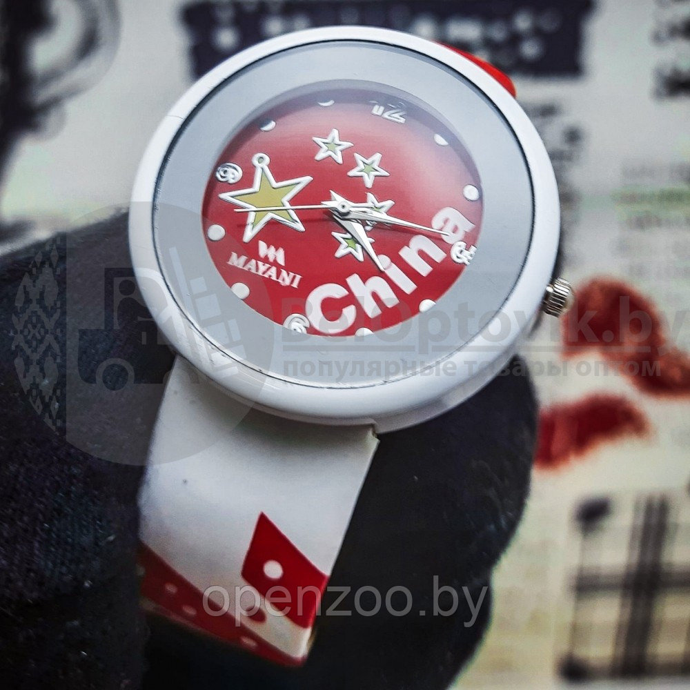 Часы наручные молодежные China (красный, черный, голубой) Черный - фото 9 - id-p118967530