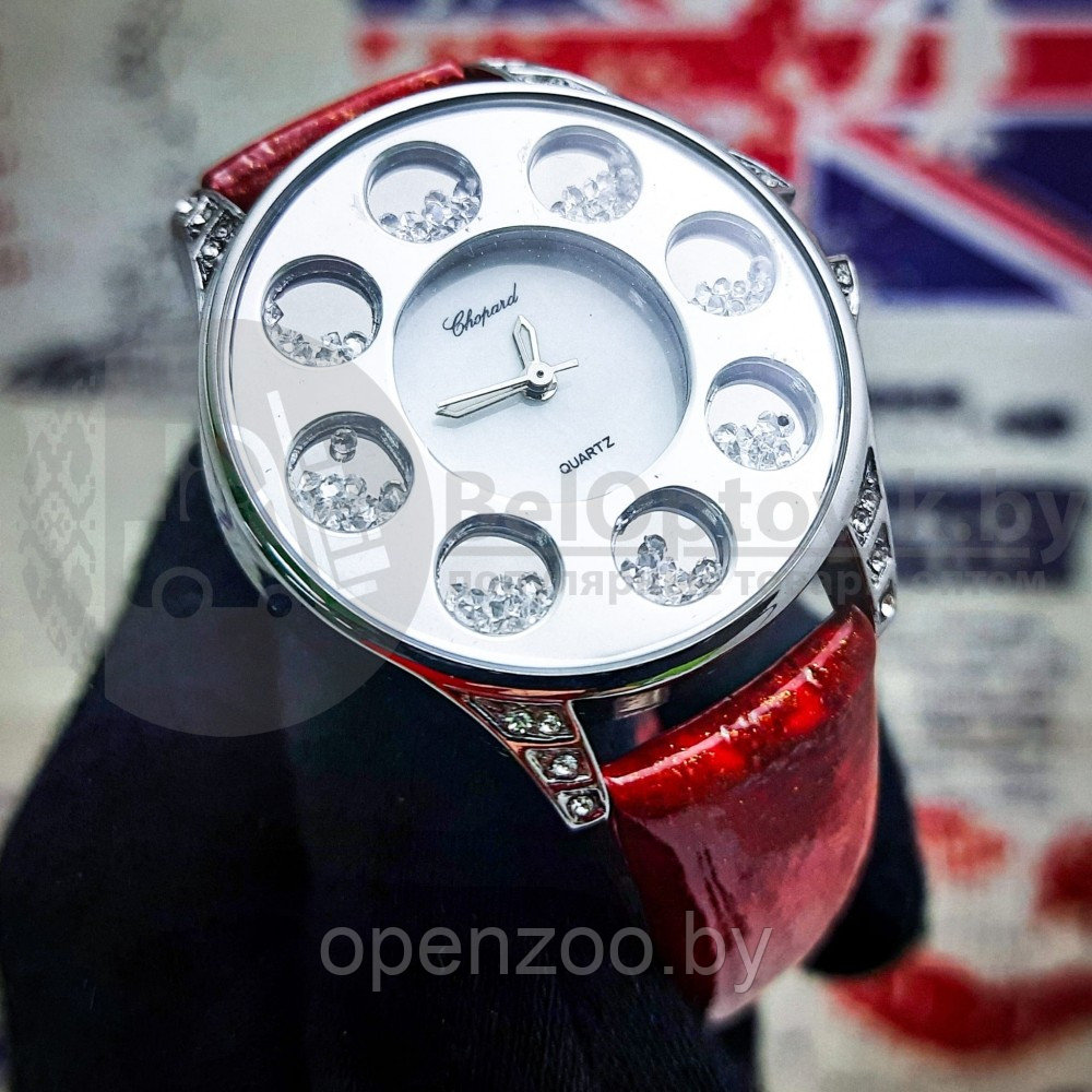 Часы женские Chopard Argent Geneve S9204 со стразами Черный - фото 3 - id-p118967532