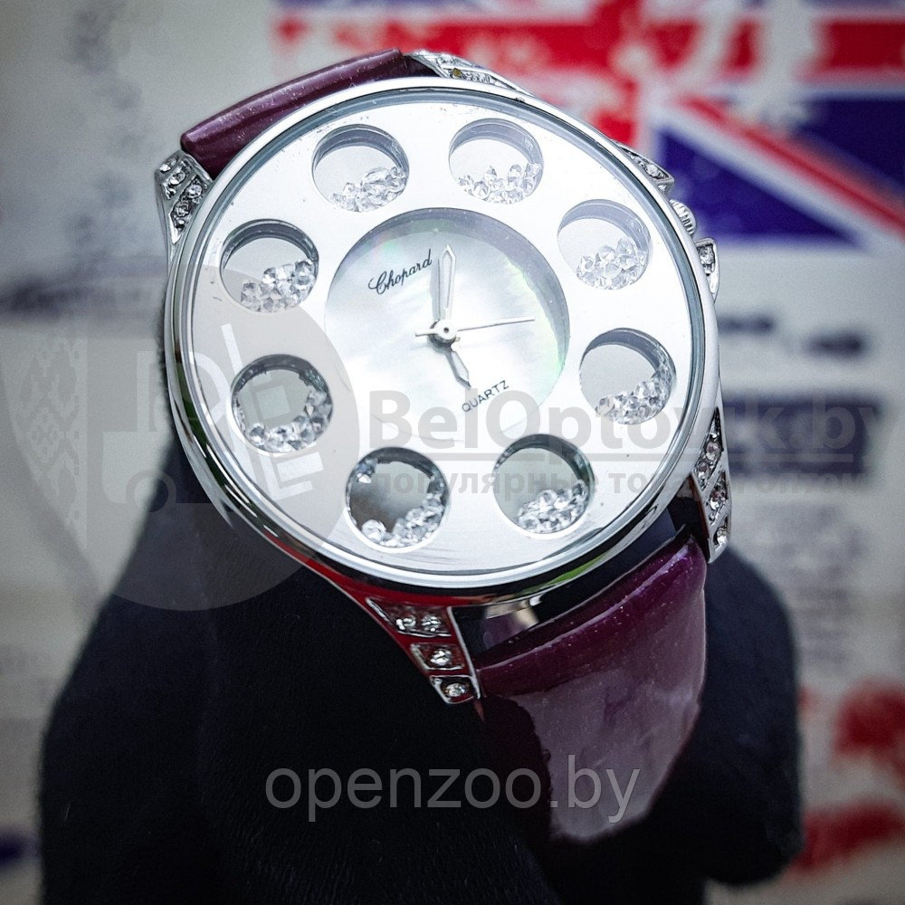 Часы женские Chopard Argent Geneve S9204 со стразами Черный - фото 5 - id-p118967532