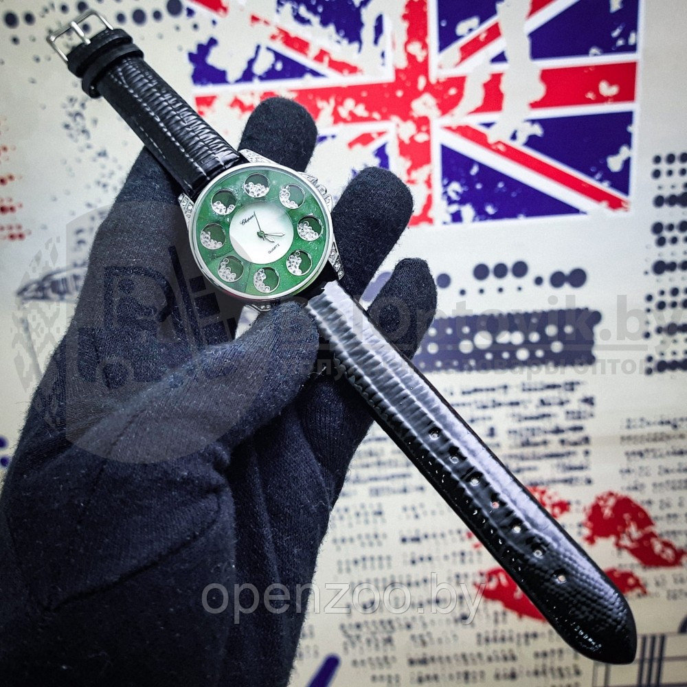 Часы женские Chopard Argent Geneve S9204 со стразами Черный - фото 9 - id-p118967532
