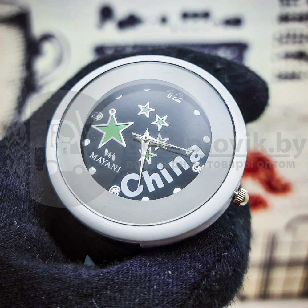 Часы наручные молодежные China (красный, черный, голубой) Черный - фото 6 - id-p118949710