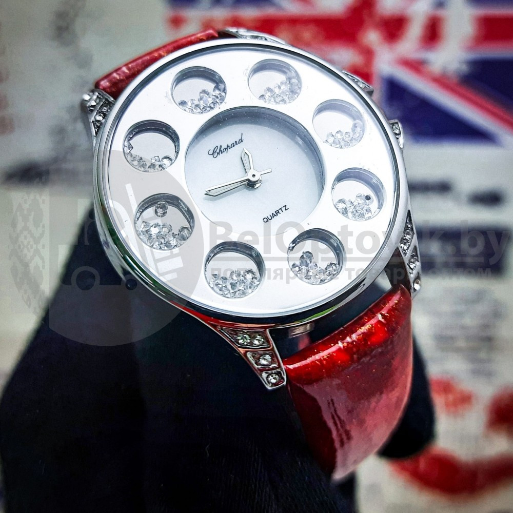 Часы женские Chopard Argent Geneve S9204 со стразами Черный - фото 3 - id-p118969020