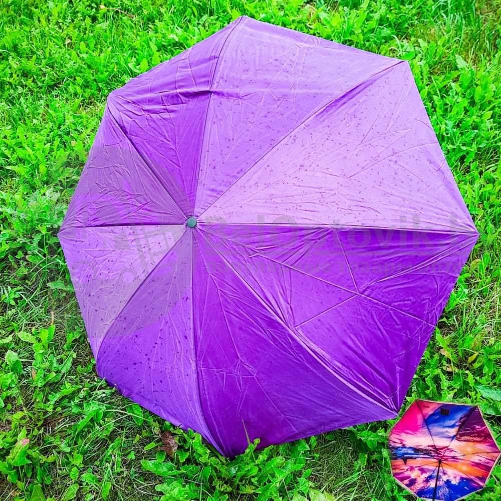 NEW Зонт наоборот двухсторонний UpBrella (антизонт) / Умный зонт обратного сложения Розовый цветок - фото 5 - id-p160831819