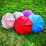 NEW Зонт наоборот двухсторонний UpBrella (антизонт) / Умный зонт обратного сложения Розовый цветок, фото 7
