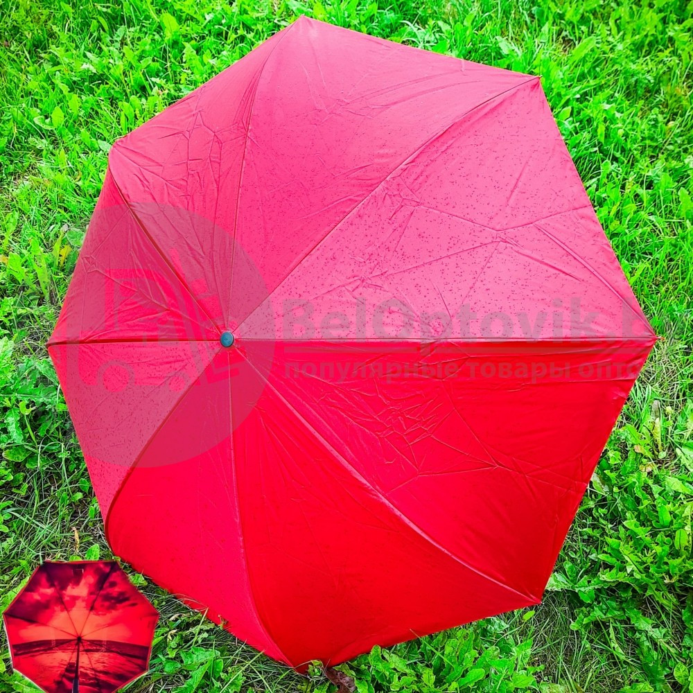 NEW Зонт наоборот двухсторонний UpBrella (антизонт) / Умный зонт обратного сложения Розовый цветок - фото 9 - id-p160831819