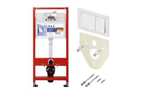 Инсталляция для подвесного унитаза TECE TECEbase kit (4 в 1) 9.400.006 с кнопкой 61210 - фото 1 - id-p160834022