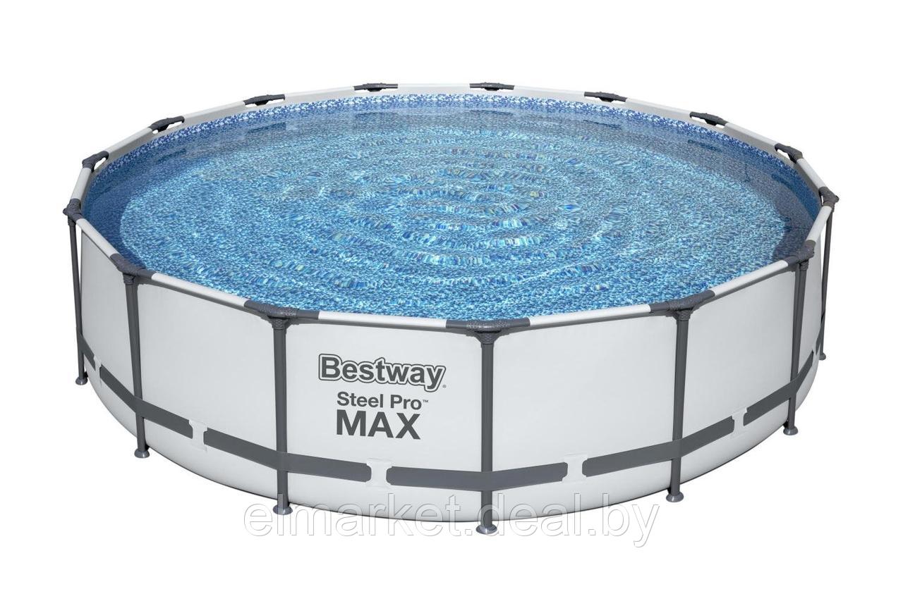 Каркасный бассейн Bestway Steel Pro Max 56488 457х107см с фильтр-насосом, лестницей и тентом - фото 1 - id-p160862231