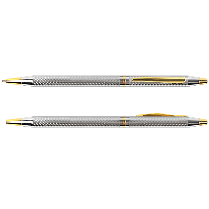 Ручка подарочная Darvish корпус серебристый с золотистыми вставками - фото 1 - id-p160865596