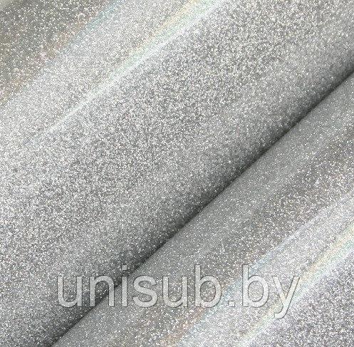 Пленка термотрансферная, ГЛИТТЕР серебряная (ш.500мм), Корея - фото 1 - id-p142813221
