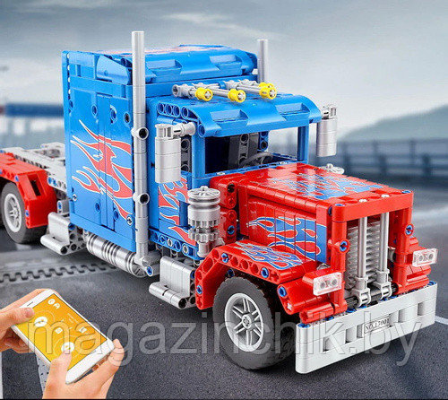 Конструктор Грузовик Peterbilt Optimus Prime на управлении, Mould King 15001, аналог Лего - фото 2 - id-p160871680