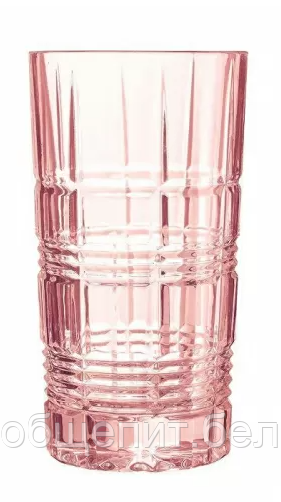 Стакан Хайбол ОСЗ "Даллас" розовый 380 мл, d 75 мм, h 150 мм, стекло