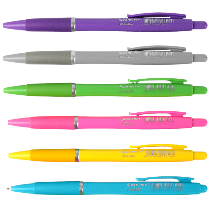 Ручка автоматическая синяя Darvish корпус цветной с резиновым держателем - фото 1 - id-p70161886
