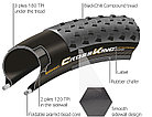 Покрышка Continental Cross King CX RaceSport, 32-622 (700x32C), складная, 3/180 TPI, 305 гр, 85 PSI, фото 3