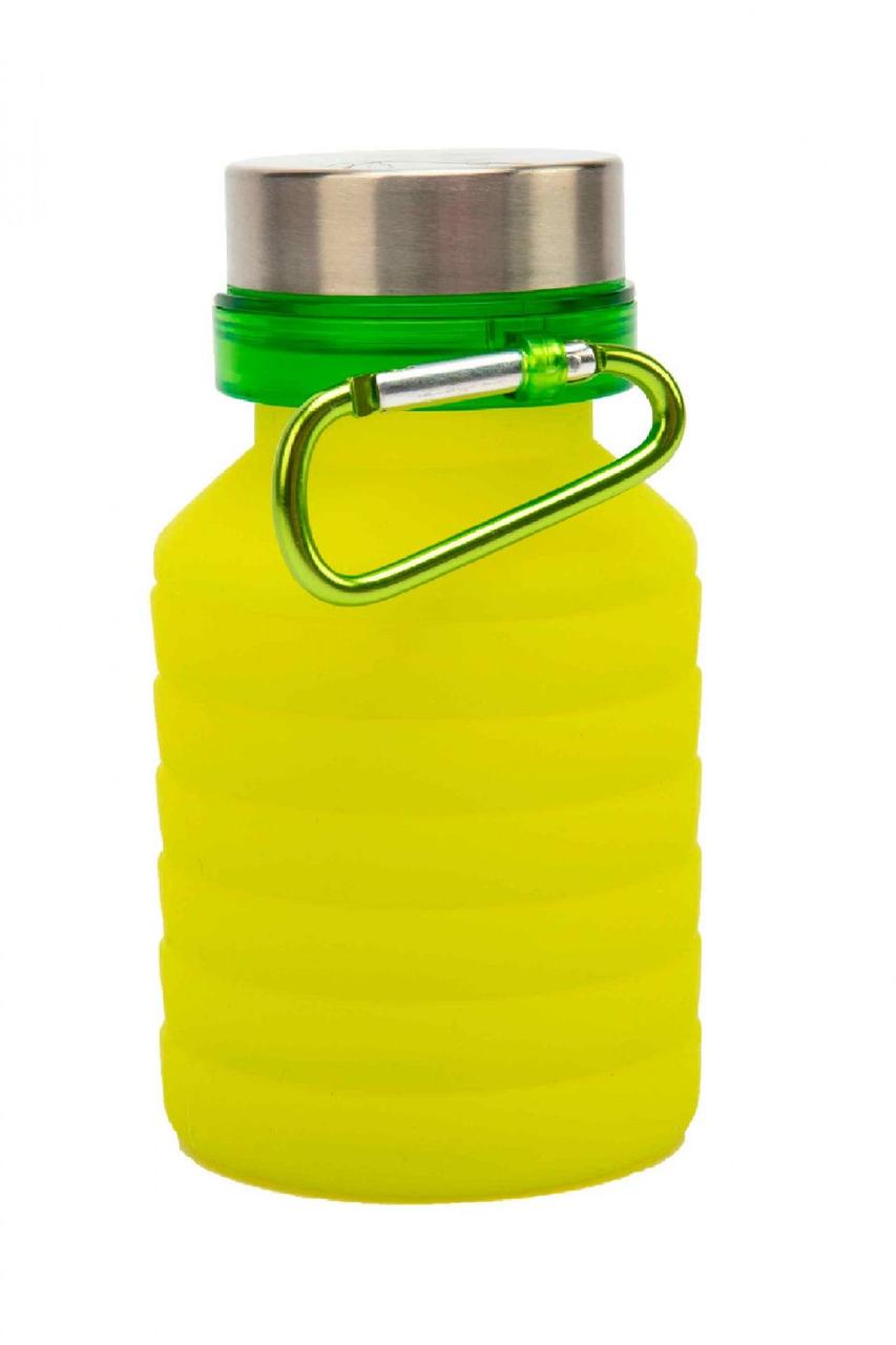 Бутылка для воды силиконовая складная с крышкой и карабином 500 мл Bradex TK 0271 - фото 1 - id-p160872941
