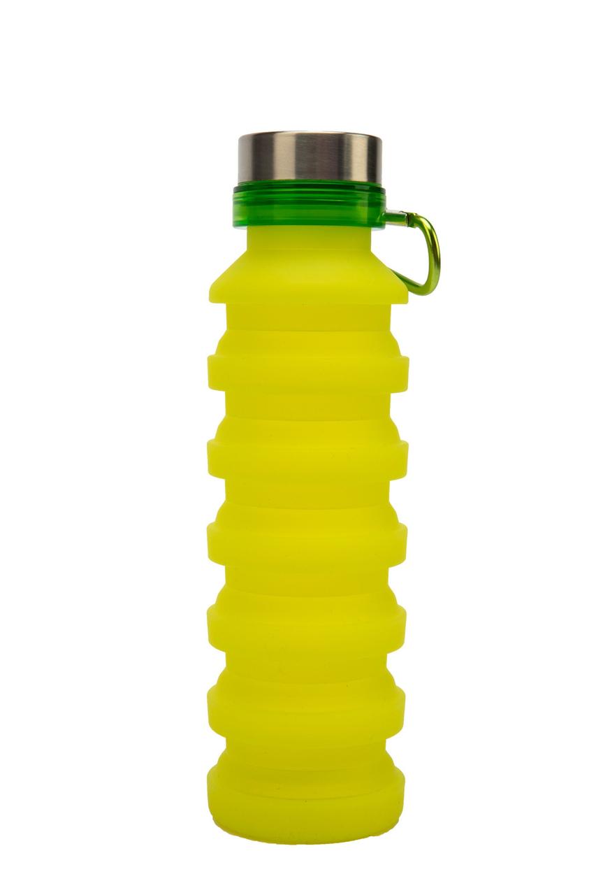 Бутылка для воды силиконовая складная с крышкой и карабином 500 мл Bradex TK 0271 - фото 2 - id-p160872941