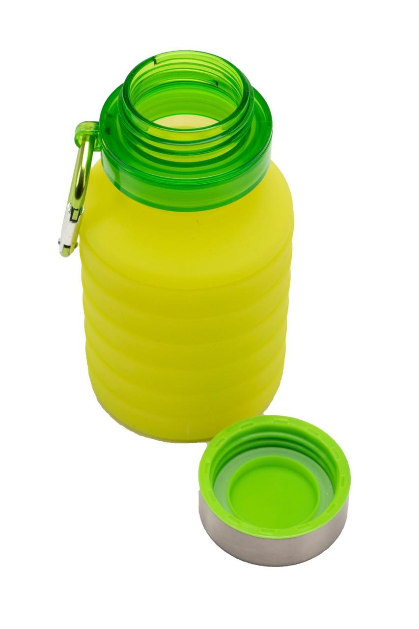 Бутылка для воды силиконовая складная с крышкой и карабином 500 мл Bradex TK 0271 - фото 3 - id-p160872941