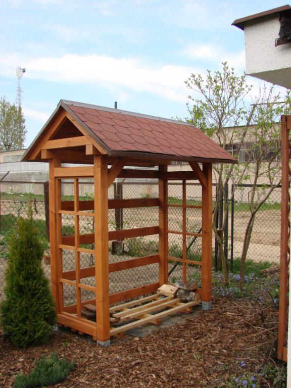 Дровник из дерева для сада от производителя. 80291996622.