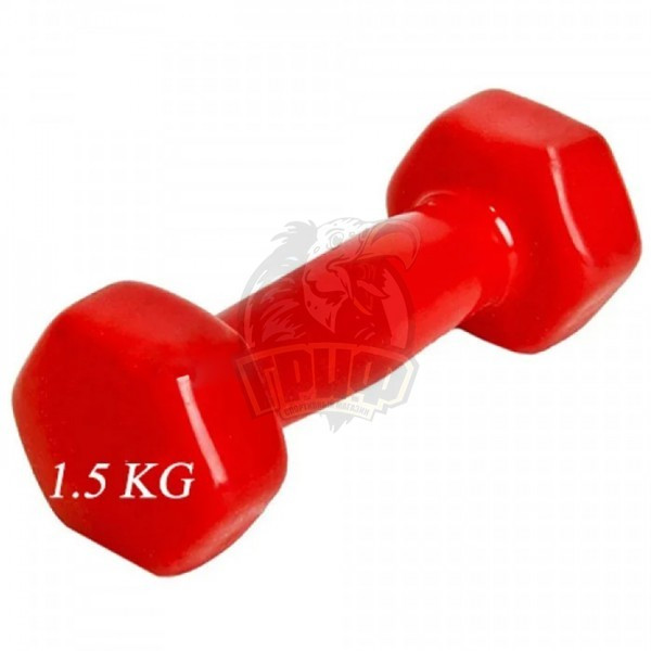 Гантели виниловые 1.5 кг (красный) (арт. AR-5) - фото 1 - id-p160887257