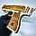 Игрушка - модель деревянная: Деревянный пистолет резинкострел. Модель М9 многозарядная, фото 5