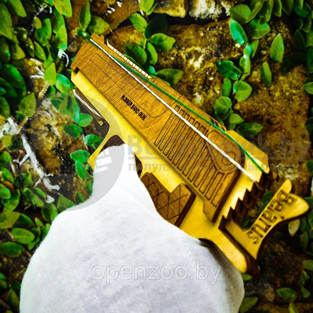 Игрушка - модель деревянная: Деревянный пистолет резинкострел. Модель М9 многозарядная - фото 6 - id-p160887938