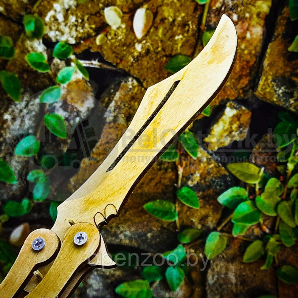 Игрушка - модель деревянная: перочинный нож Бабочка. Складной Натуральное дерево - фото 6 - id-p160887940