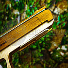 Игрушка - модель деревянная: Деревянный пистолет резинкострел. Модель М9 многозарядная, фото 2